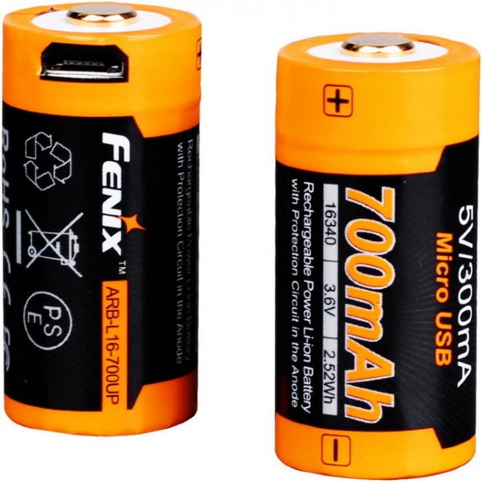 Аккумулятор 16340 FENIX ARB-L16-700UP Аккумулятор 16340 FENIX ARB-L16-700UP