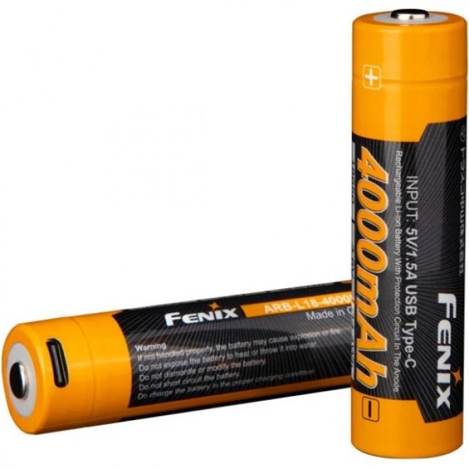 Аккумулятор 18650 FENIX с разъемом для USB ARB-L18-4000U Аккумулятор 18650 FENIX с разъемом для USB ARB-L18-4000U