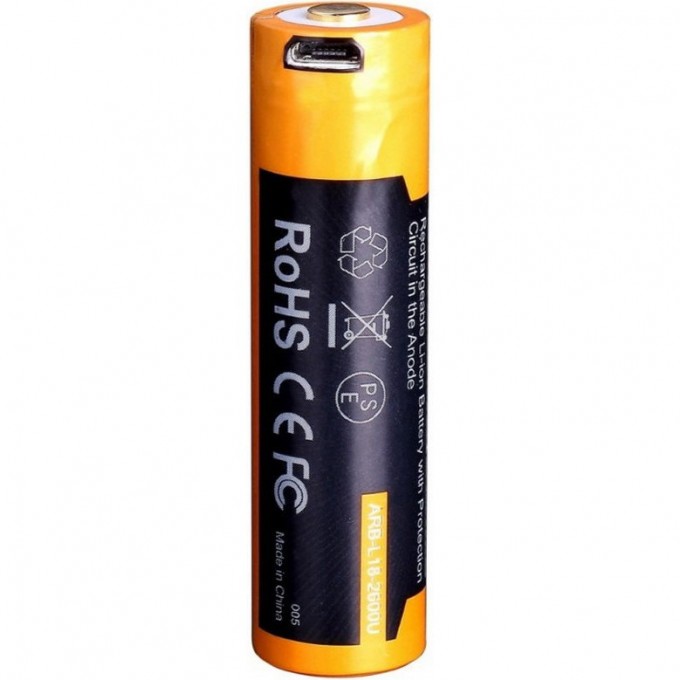 Аккумулятор с разъемом для USB 18650 FENIX 2600mAh ARB-L18-2600U Аккумулятор с разъемом для USB 18650 FENIX 2600mAh ARB-L18-2600U