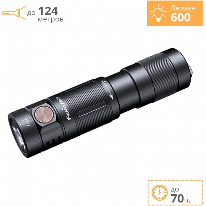 Фонарь FENIX E09R черный E09Rbk Фонарь FENIX E09R черный E09Rbk