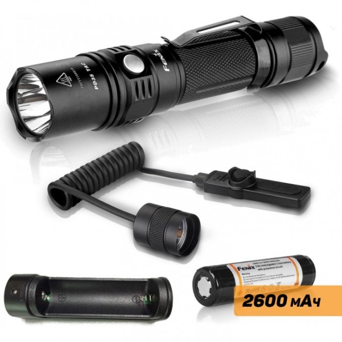 Набор: тактический фонарь FENIX PD35 TAC + ARB-L18-2600 + ARE-X1 + AER-02 PD35TACkit Набор: тактический фонарь FENIX PD35 TAC + ARB-L18-2600 + ARE-X1 + AER-02 PD35TACkit